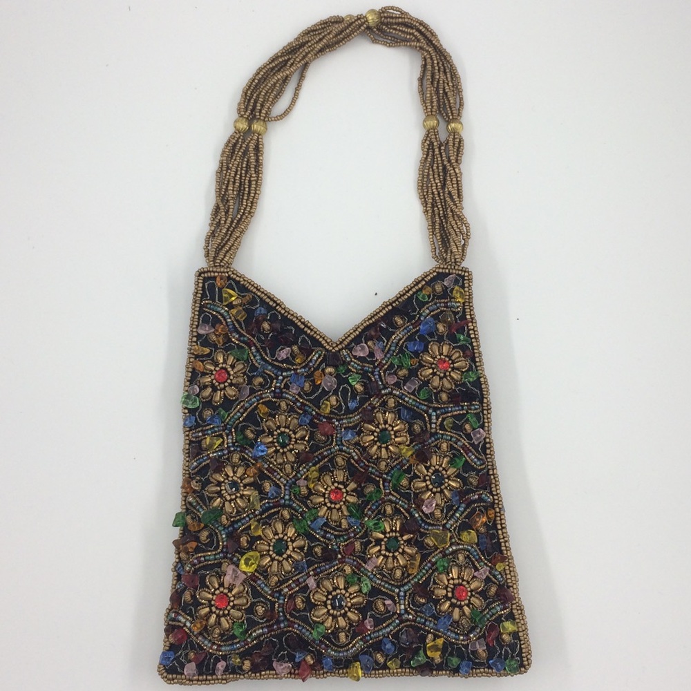Handmade Multicolor Beaded Evening Bag